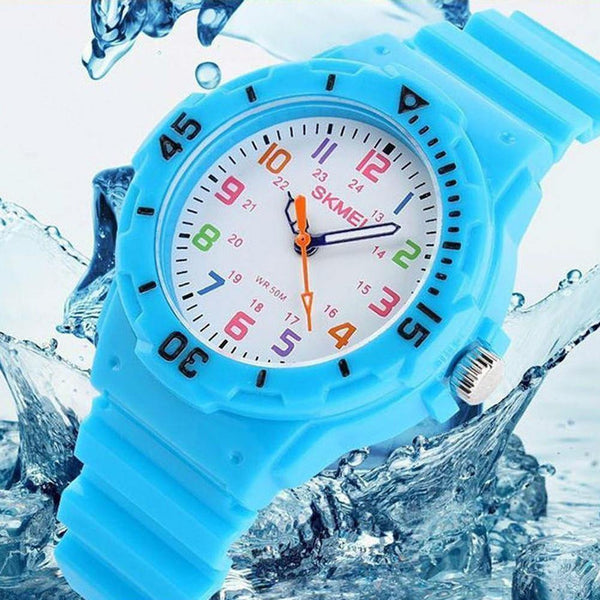 Planet Gates Green Fashion Casual Children Watches 50M Waterproof Quartz Wristwatches Jelly Kids Clock  Students Watch