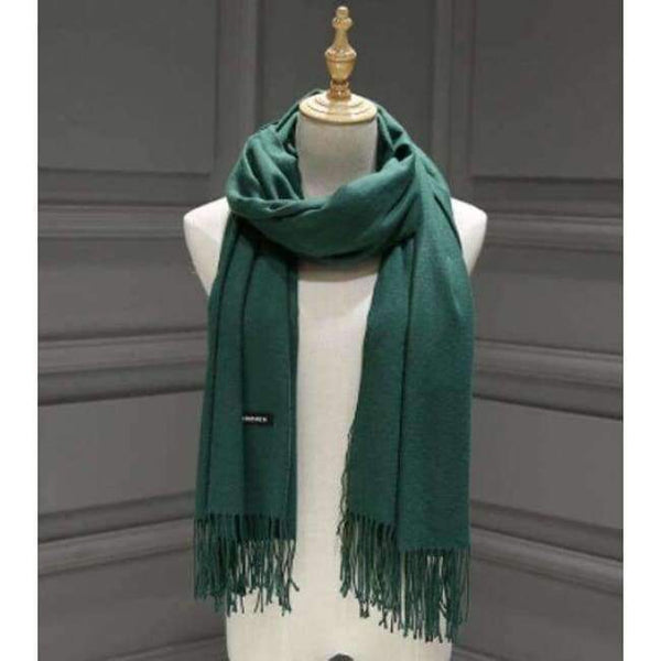 Planet Gates Green Female Male Canada Wool Cashmere Scarf Pashmina Tassels Women Wrap Warm Luxury Brand Scarf Unisex Men SCARF