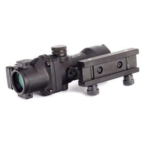 Planet Gates Green Fiber BDC Hunting 4X32 Real Fiber Optics Chevron BDC Reticle Red Green Illuminated Riflescope for Rifle .223 .308 Caliber