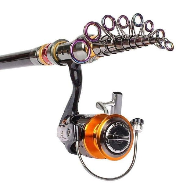 Planet Gates Green Fishing Reel Rod Combo Set 1.8-3.6M Carbon Telescopic Fishing Rod with 11BB 4000 Series Spinning Reel Vara De Pesca