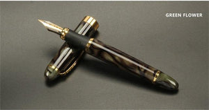 Planet Gates Green Flower Fountain pen Full metal Golden Clip luxury pens Jinhao 450 Caneta Stationery Office
