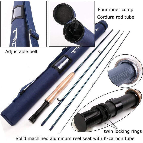 Planet Gates Green Fly Fishing Rod 3/4/5/6/7/8/10/12 WT 8'4''/ 9' Carbon Fly rods With Tube