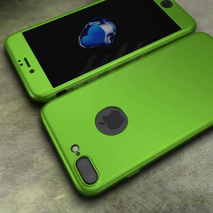 Planet Gates Green / For iPhone 6 6s H&A Luxury 360 Degree Protection Full Cover Phone Case For iPhone 7 8 5 S SE Anti-knock Cover For iPhone 6 s 7 8 Plus Case Glass