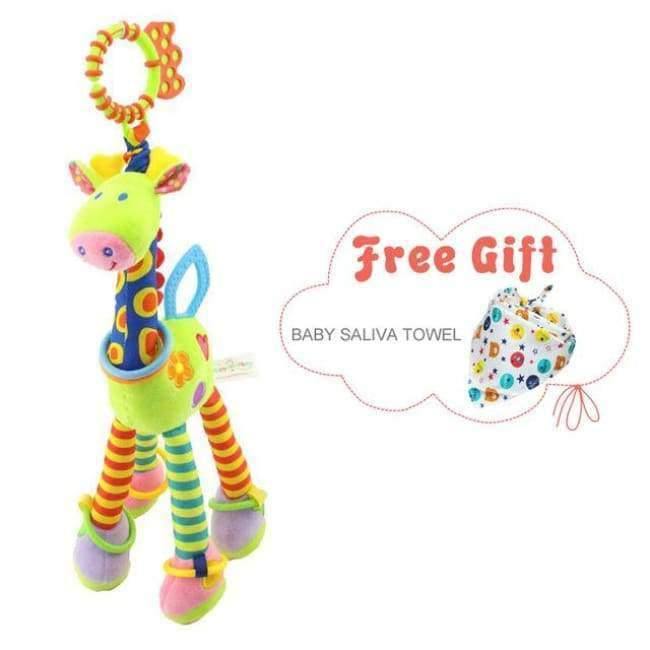 Planet Gates Crib Hanging Toys For Babies Soft Animals Giraffe Rattle Bell Stroller Toys For Kids Teether Early Learning Education Color Toys