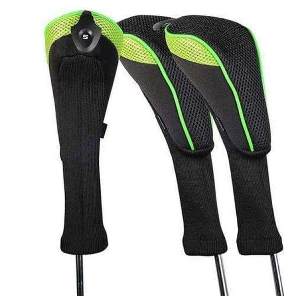 Planet Gates Green Golf Club Head Cover 3pcs/set Golf Accessories Interchangeable No. HeadCovers Protect Set CTMT-01