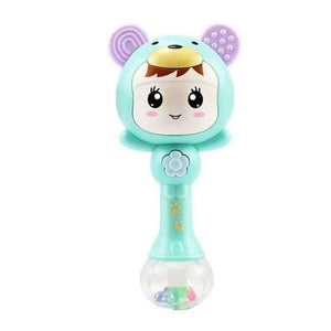 Planet Gates Green Hand Rattles Music Rhythm Lighting Plastic Sand Hammer Newborn 0-12 Months Teether Educational Baby Toy BEI JESS