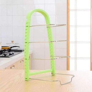 Planet Gates Green HUIYI HOME Kitchen Storage Racks Multi-Purpose Pot Pan Cookware Lid Chopping Block Shelf Kitchen Organizer EGN154