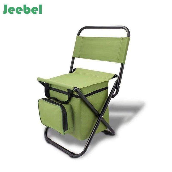 Planet Gates green Jeebel Foldable Fishing Chair Portable Zipper Bag Rest High Quality  Oxford Cloth Folding Beach Picnic Tourist Outdoor Furniture