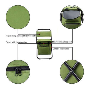 Planet Gates green Jeebel Foldable Fishing Chair Portable Zipper Bag Rest High Quality  Oxford Cloth Folding Beach Picnic Tourist Outdoor Furniture