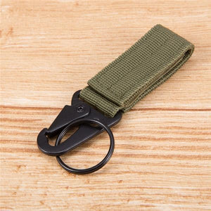 Planet Gates Green Keychain Military nylon metal button Oyster mouth shape Paste belts Cool alloy buckle men eagle belt