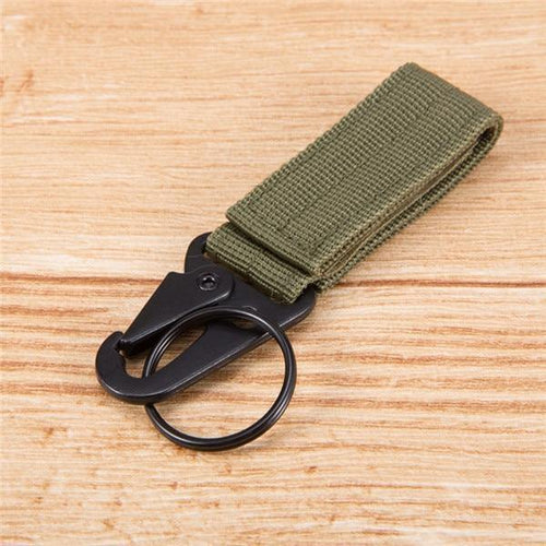 Planet Gates Green Keychain Military nylon metal button Oyster mouth shape Paste belts Cool alloy buckle men eagle belt