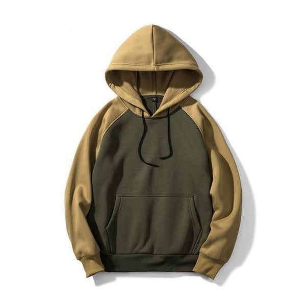 Planet Gates Green Khaki / S Streetwear Patchwork Hoodie Men Hip Hop Hooded Solid Slim Fit Casual Hoody Mens Hoodies Sweatshirts EU Size