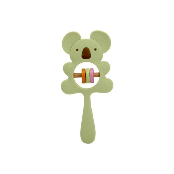 Planet Gates Green koala 1PCS Baby Silicone Rattle Koala Toys Baby Teether Play Gym Montessori Food Grade Stroller Bed Bell Pacifier Educational Baby Ite