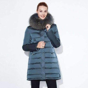 Planet Gates green / L 2018 winter jacket Fashionable women thick Long Coat Warm Jackets Hood Adjustable Waist solid slim Cotton Padded