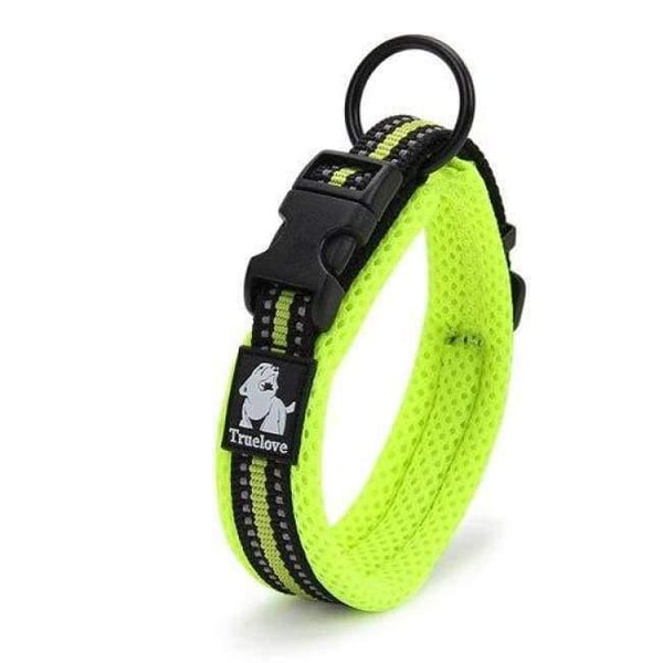 Planet Gates Green / L 3M Reflective Dog Collars Adjustable Pet Cat&Dog Collar Outdoor Trainning Soft Air Mesh Padded Brand Pet Product XXS-3XL