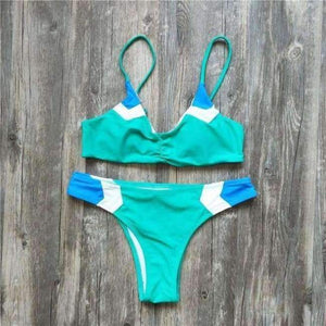 Planet Gates Green / L Brazilian bikini patchwork swimsuit plavky cheap swimwear women patchwork bathing suit 2018 sexy swimwear