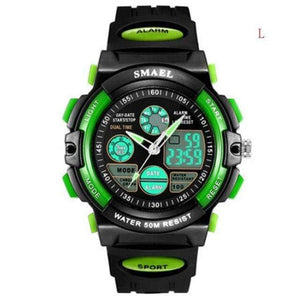 Planet Gates Green L Digital Watch Kids Boy SMAEL Children Watch for Boys and Girls Gift Sport Watch Waterproof 0508 Kid Watches Digital Children