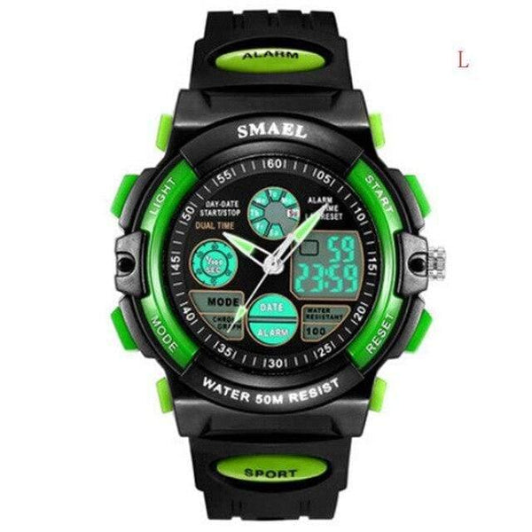 Planet Gates Green L Digital Watch Kids Boy SMAEL Children Watch for Boys and Girls Gift Sport Watch Waterproof 0508 Kid Watches Digital Children