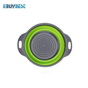Foldable Silicone Colander Fruit Vegetable Washing Drain Strainer Basket Strainer Collapsible Colander With Handle Kitchen Tools