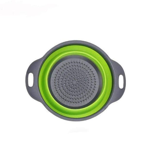 Silicone Collapsible Colander Vegetable Fruit Washing Drain Strainer Basket Strainer Foldable Colander With Handle Kitchen Tools