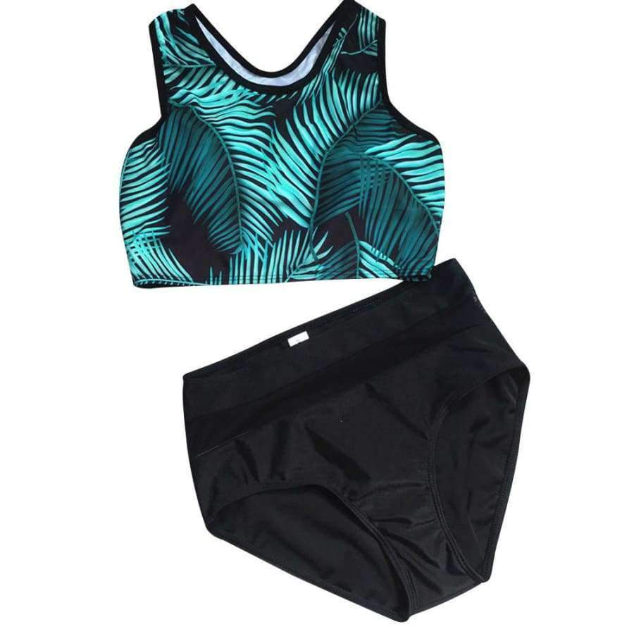 Planet Gates Green / L Swimwear women Falbala vest bodysuit plus size swimwear high waist swimwear women maillot de bain grossesse JL 11