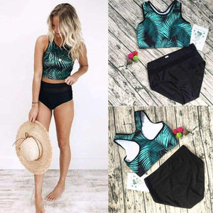 Planet Gates Green / L Swimwear women Falbala vest bodysuit plus size swimwear high waist swimwear women maillot de bain grossesse JL 11