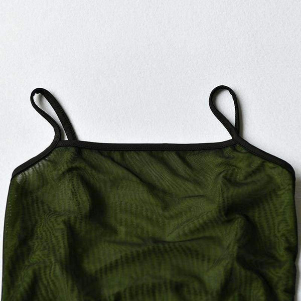 Planet Gates Green / L Transparent Sexy Rompers Womens Jumpsuit Strapless Backless Bandage Bodycon Playsuit Party Jumpsuits For Women 2018