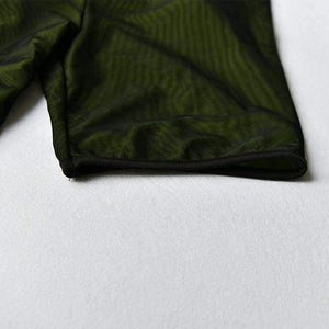 Planet Gates Green / L Transparent Sexy Rompers Womens Jumpsuit Strapless Backless Bandage Bodycon Playsuit Party Jumpsuits For Women 2018