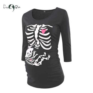 Planet Gates Green / L Women's Blouse Maternity Clothes Side Ruched 3 Quarter Sleeve Maternity Scoop Neck Jersey Top Pregnancy Clothes for Women Tops