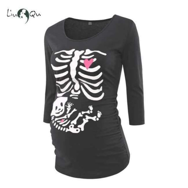 Planet Gates Green / L Women's Blouse Maternity Clothes Side Ruched 3 Quarter Sleeve Maternity Scoop Neck Jersey Top Pregnancy Clothes for Women Tops