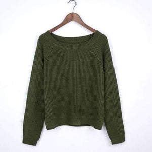 Planet Gates green / L Women sweaters and pullovers korean style long sleeve casual crop sweater slim solid knitted jumpers sweter mujer