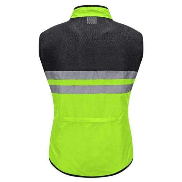 Planet Gates Green / L WOSAWE High Visibility Cycling Vest Safety Reflective Vest Night Riding Protect Jacket Pocket Breathable Motorcycle Bicycle Vest