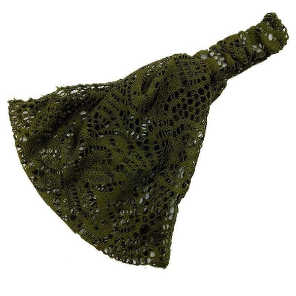 Lace Openwork Headband Ladies Elastic Hair Band Accessories Wide Stretchy Turban Women's Fashion Headwrap Bandana