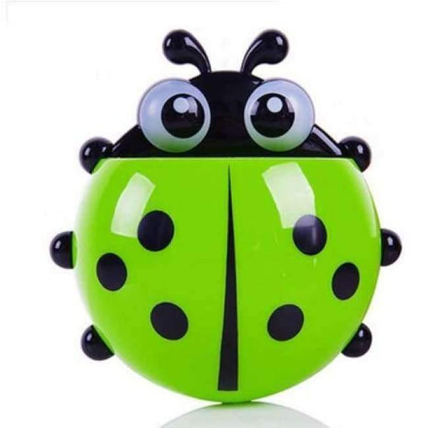 Planet Gates green ladybug Bathroom Products Sets Cartoon Ladybug Snails Toothbrush Toothpaste Holder Wall Sucker Suction Hook Tooth Brush Holder
