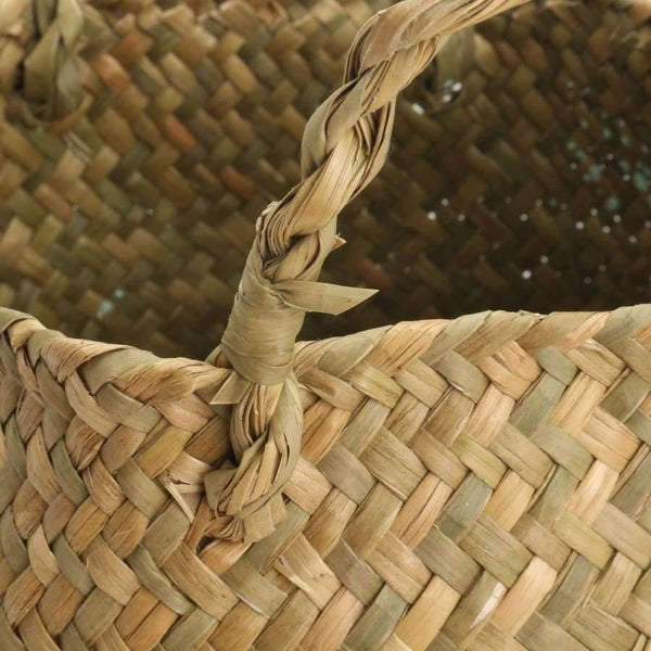 Planet Gates Green Laundry Basket 22*19cm Folding Flower Pot Sea Grass Storage Hanging Vase Home Garden Planter Dirty Clothes Organization