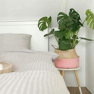 Planet Gates Green Laundry Basket 22*19cm Folding Flower Pot Sea Grass Storage Hanging Vase Home Garden Planter Dirty Clothes Organization