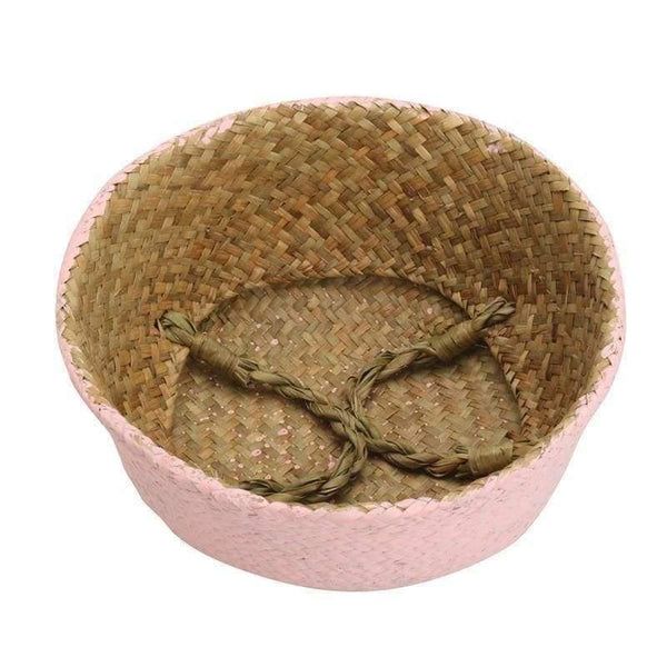 Planet Gates Green Laundry Basket 22*19cm Folding Flower Pot Sea Grass Storage Hanging Vase Home Garden Planter Dirty Clothes Organization