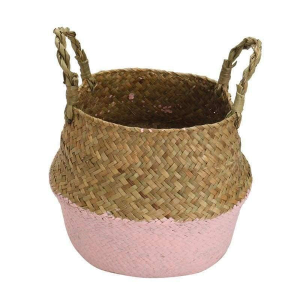 Planet Gates Green Laundry Basket 22*19cm Folding Flower Pot Sea Grass Storage Hanging Vase Home Garden Planter Dirty Clothes Organization