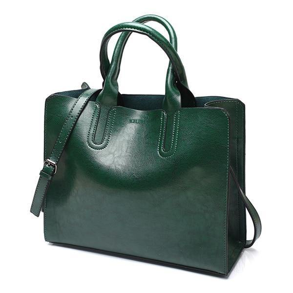Planet Gates green Leather Handbags Big Women Bag High Quality Casual Female Bags Trunk Tote Spanish Brand Shoulder Bag Ladies Large Bolsos
