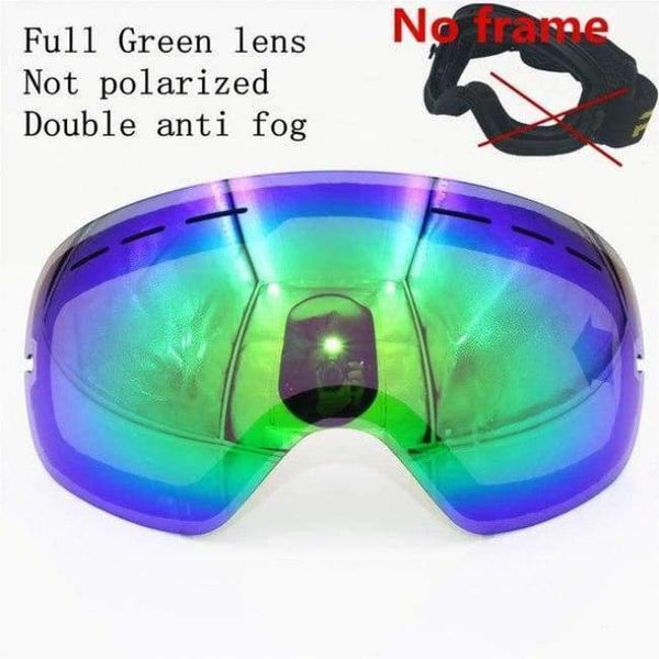 Planet Gates Green lens (No frame Ski goggles layers lens Adult  anti-fog UV400 ski glasses skiing snowboard men women snow goggles 025 4 colors