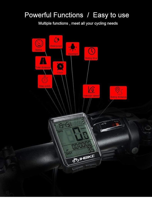 Planet Gates Green Light-Wireless Waterproof Bicycle Computer Wireless And Wired MTB Bike Cycling Odometer Stopwatch Speedometer Watch LED Digital Rate