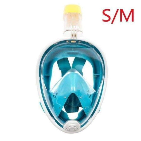 Planet Gates GREEN M / China Full Face Diving Mask Detachable Dry Summer Snorkeling Diving Mask Swimming Training Scuba Anti-fog Under Water Snokel