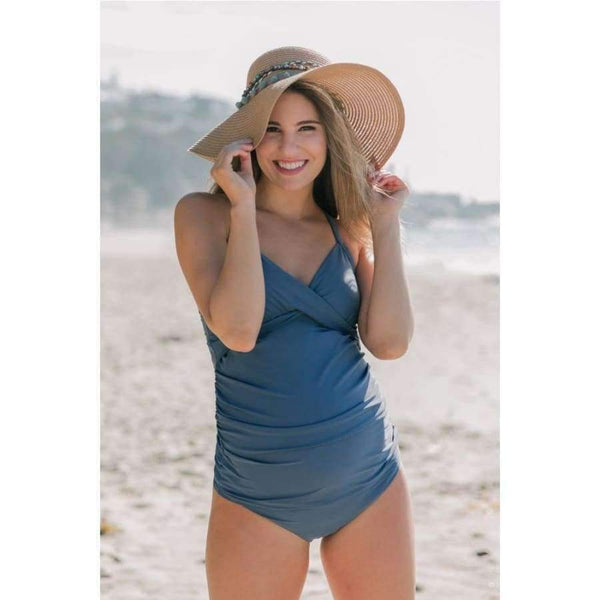 Planet Gates green / M Large Size Maternity Swimwear Comfortable Pregnant Women Swimsuit Pure Color Jumpsuit Beach Wear Pregnancy Clothes Gift