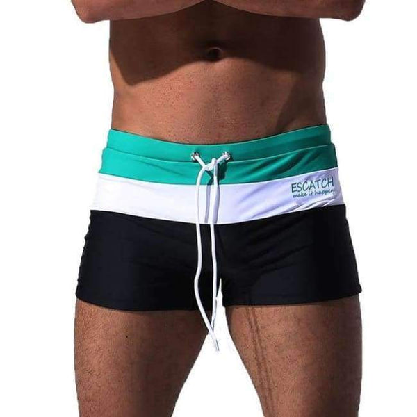 Planet Gates Green / M Mens Swim Briefs High Quality Men's Swimming Shorts Beachwear Sport Man Swimwear Summer Holiday Surf Mens Swimsuit