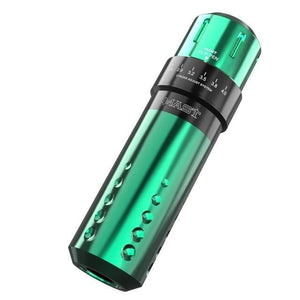 Planet Gates Green Mast Flip New Design Adjustable Six Stroke Lengths Custom Coreless Motor RCA Interface Tattoo Rotary Machine Pen Tattoo Supplies