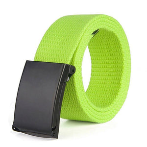 Men Belt Unisex Male Casual Buckle Belts Canvas Webbing Waistband Army Tactical Waist Belt