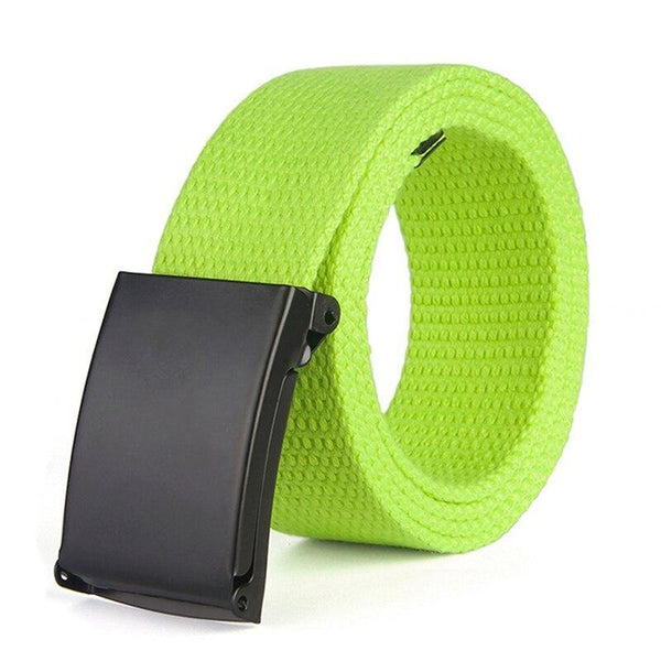 Men Belt Unisex Male Casual Buckle Belts Canvas Webbing Waistband Army Tactical Waist Belt