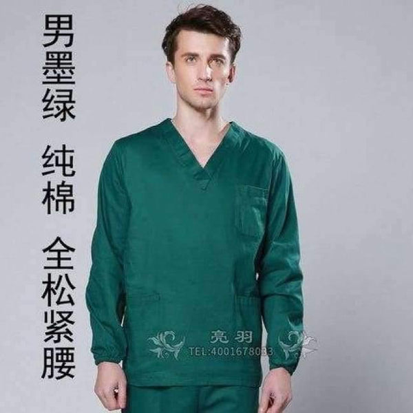 Planet Gates green men / S Cheap Long Sleeve Scrubs Uniforms Sets Women and Men Unisex Medical Uniforms Wholesales Scrub Sets Hospital Scrubs Clothes