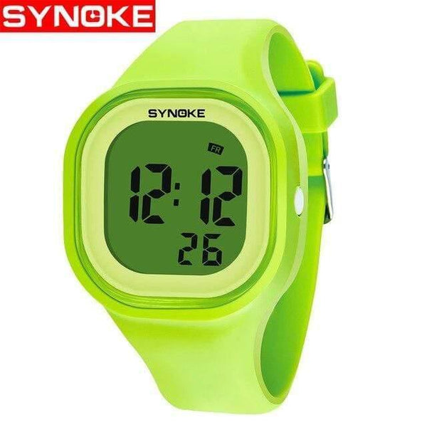 Planet Gates Green Men's Women's Kids Electronic Watches Girls Solid Clock Watches Color Wristwatches Repeater Digital Watch Waterproof
