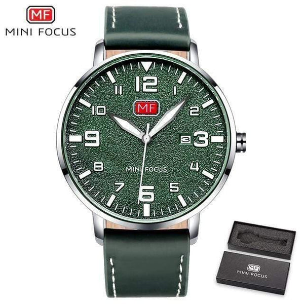 Planet Gates Green Men's Wristwatch Quartz Wrist Watch Men Waterproof Brown Leather Strap Fashion Watches Relogio Masculino